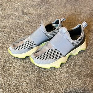 Sorel Yellow and Purple Slip-On Athletic Shoes with Mesh Upper